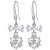 Manhuini Fashion Fresh Air Bow Tie Bow Ear Hook Ball Earrings Three-Dimensional Shiny Rhinestone Ball Earrings