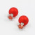 Flower Earrings Women's Elegant Korean-Style Simple Red Pearl Zircon Earrings Super Fairy Internet Celebrity Double-Sided 925 Sterling Silver