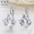 Silver Temperament Ear Clip Women's Korean-Style Fashion Zircon Sweet All-Matching Ruby Earrings Mini Ear Studs Anti-Allergy