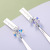 Eardrops Women's Korean-Style Simple All-Match Crystal Sticks Long Pendant Stud Earrings Thin Face Sterling Silver Earring/Pin