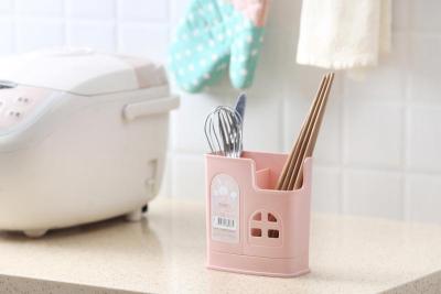 Chopsticks Cage Kitchen Storage Pink Cartoon Chopsticks Storage Practical