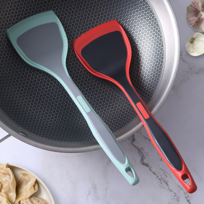 Silica gel double color high temperature and hot proof handle easy to receive nylon shovel cooking shovel kitchen household tools