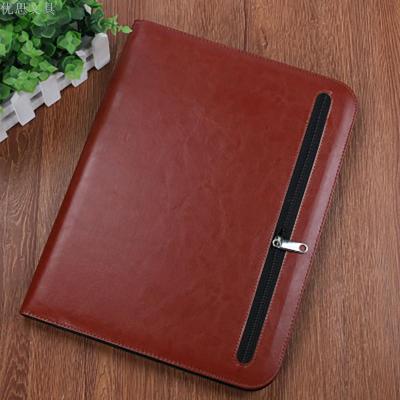 Manager Zipper Bag Imitation Leather PU multi-function Conference Gift with Calculator Folder Currency can be customized