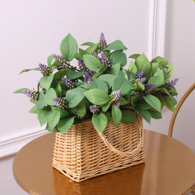 For example, Silk cloth simulated plant artificial flower interior decoration material plant wall Material photography prop bundle 5 fork Perilla leaves