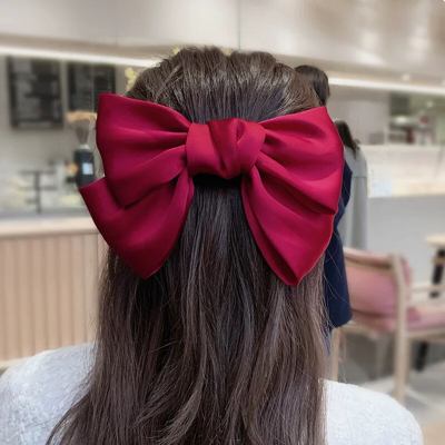 Big Red Bow Hair Clip Day tie Lolita back of the head Spring Clip top clip Web Celebrity Tiara