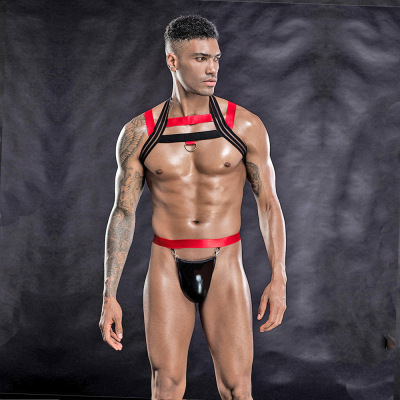 Sexy underwear briefs hot style high-end male and American home wear club Disco dance stage performance with concentric bands uniform