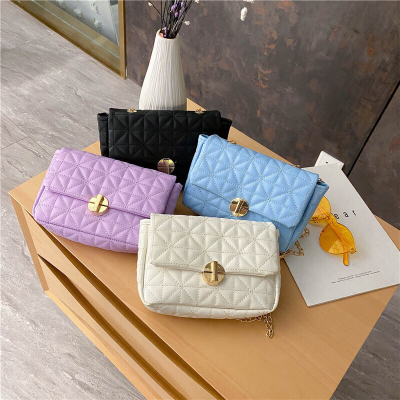 Women's Bag Yang Shulin Same Style Crossbody Bag Shoulder Small Square Bag Chanel-Style Rhombus Chain Bag Trendy Women's Bags Fashion Explosion