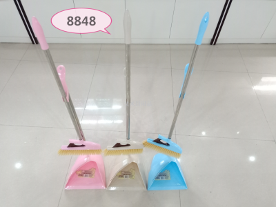 Sj-8848 stainless steel broom dustpan suit broom floor broom household dustpan suit combination