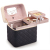 Large capacity leather cosmetic bag portable cosmetic case