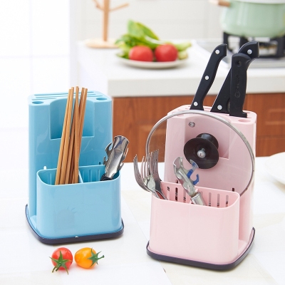 K10-2377 Nordic Simple Multi-Function Kitchen Cage Hot Knife Storage Rack Chopsticks Storage Bucket