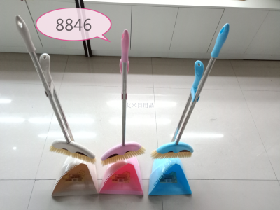 Sj-8846 broom stainless steel broom dustpan suit broom floor broom household dustpan suit combination