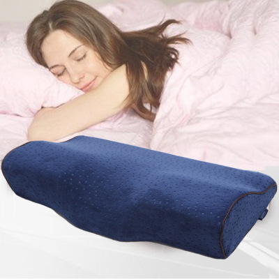 Polychromatic Velvet memory cotton sponge pillow for slow recovery butterfly shape memory pillow