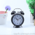 Modern Simple 3-Inch 4-Inch Metal Paint White Surface Digital Bell Alarm Clock Night Light Clock Student Double Bell