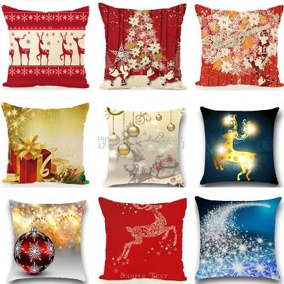 Nordic stuffed cover Christmas printed pillow Case to customize Amazon Hot Style Home Back