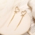 The S925 Silver needle Japanese Love Shaped Web Celebrity temperament Set Diamond personality long Tassel Assembly Direct