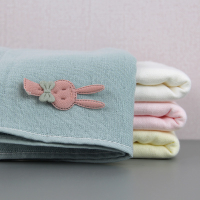 Futian-factory direct selling children's towel cartoon face cloth household towel square Water does not shed hair