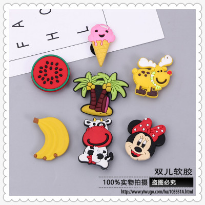 Children's Early Education Magnetic Sticker Drop-Resistant Set of Cartoon Creative Cartoon Soft Rubber Magnet Cute Refrigerator Stickers Magnetic Paste