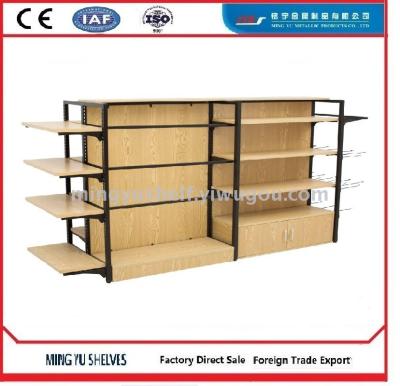 Steel Wood Shelf Multi-Layer Double-Sided Display Stand Display Cosmetics Display Cabinet