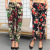 Middle and old women's Dress mother pants Summer New thin loose Smoothie Knickerbockers Mosquito control pants flower pants