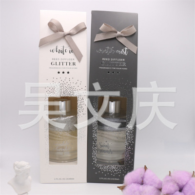 Cross-border Gold Powder series no fire fragrance Rattan soap zed with hand custom bow gift box