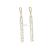 Cold Style Long Pearl Tassel Earrings for Women Elegant Crystal Personalized Eardrops Simple and Thin Face Ear Rings