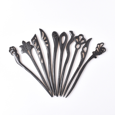 Classical style Head Hairpin Wood Hairpin thirteen hairpins, black Hairpin, DlY