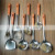 Plastic handle stainless steel cooking spoon shovel stir-fry spade spatula soup spoon gift set of 8 pieces