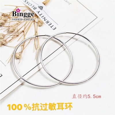 316 l stainless steel allergy - resistant trendy simple earrings Korean version of the new stylish cool fashion female ear ring