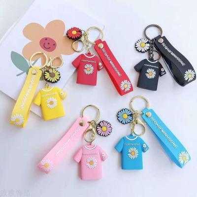 PVC key chain clothes lovely bag Pendant small Daisy Pendant