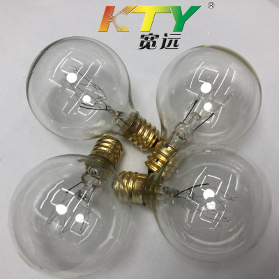 220V 7W E12 Equipped with String Lamp Incandescent Lamp G40 US Standard Tungsten Bulb Christmas Ball Bulb Wide and Far Kty