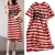 No. 122 Summer loose and thin Striped Print T-shirt Dress for Women students Korean version of the long fairy dress trend
