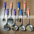 Plastic handle stainless steel cooking spoon shovel stir-fry spade spatula soup spoon gift set of 8 pieces