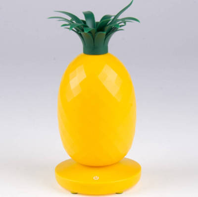 New creative pineapple LED bedside lamp USB charging small night light touch three-gear plastic atmosphere lamp