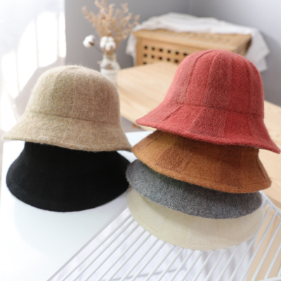 Children's hat Female autumn winter fisherman hat versatile pure wool suede child basin hat sun hat