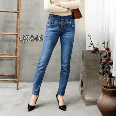 High-waisted Skinny stretch Jeans Q8846