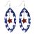 American Flag Star Stripes Elements Independence Day Election Theme Leather Earrings Earrings DIY Cross-Border Amazon