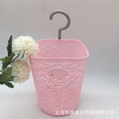 New Creative Cute Fashion Rattan Plastic Fresh Office Multi-Functional Hanging Storage Basket Factory Wholesale