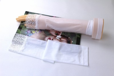 Women's Long Sunscreen Gloves Summer Driving Seamless Ice Silk Hand Sleeve Lace Thin Arm Sleeve Elastic Thin