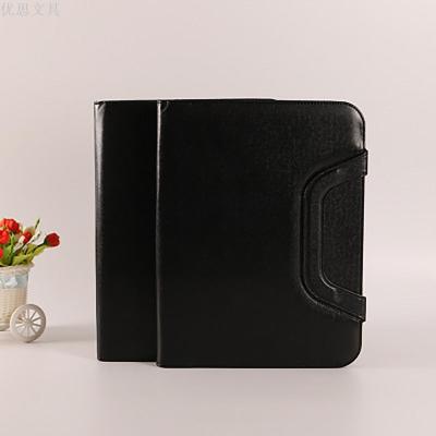 Factory Customized High-End Faux Leather Notepad Zipper Bag Notebook Leather Surface Male Package with Computer Customized Yousi
