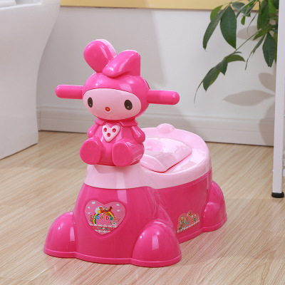 Factory Direct Sales Currently Available Children's Toilet Cartoon Music Potty with Armrest Drawer Potty