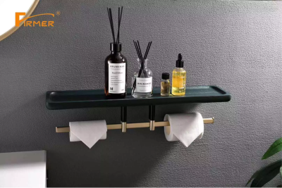 FIRMER Black gold copper shelf