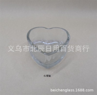 Pressure Mechanism Special-Shaped Transparent DIY Glass Candle Holder Aromatherapy Candle Cup Wax Tank Glass Cup Heart-Shaped Cylinder Large Chicken Hearts