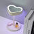 Retail Network Red Style Led Love Makeup Mirror Desktop Any Rotation Bending Princess Mirror Household