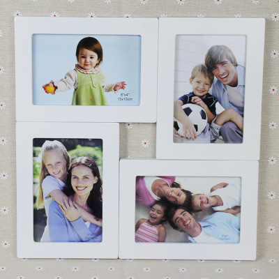 Three-Frame Four-Frame Studio Combo Box Creative Wooden Photo Frame Modern Wall-Mounted Custom Combination Photo Frame Factory Wholesale