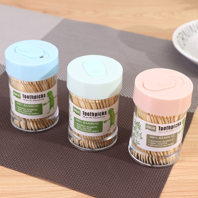 Toothpick Wholesale Flip Toothpick Disposable Bamboo Toothpick Environmentally Friendly Odorless Household Hotel Toothpick Box Manufacturer