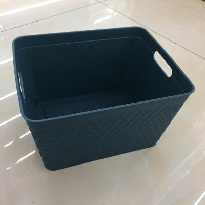 Japanese Pp Shopping Basket Dark Blue Storage Basket Factory Wholesale Home Daily Hot Sale