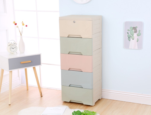 macaron drawer storage cabinet plastic thickened cartoon cute bear children‘s toy sundries storage cabinet