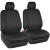 Cross-border PU leather and leather Auto seat cover Faux and black General purpose seat set for 5-seat cars