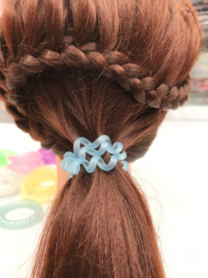 2020 Popular Color Hair Ring Jelly Color Large Telephone Wire Hair Ties Summer New Internet Celebrity Ins
