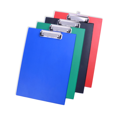PVC Sheepskin File Flat Clip A4 Single-Sided Material Storage Folder File Binder Colorful Student Writing Pad